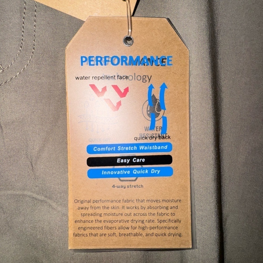 Tailor Vintage Canaan Conn orig Perfo. Tech Pants Size 38x30 Mushroom. NWT - Picture 5 of 9